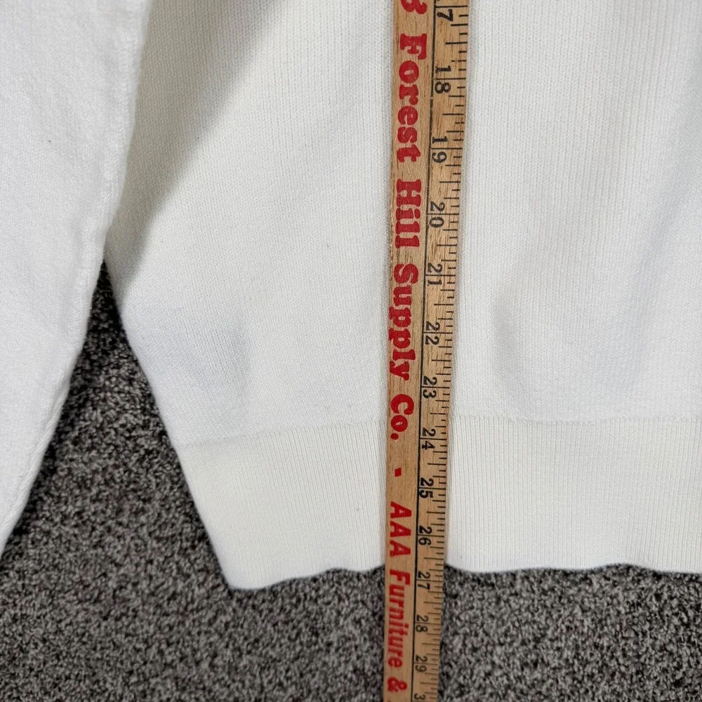 Rag & Bone Sweater Mens XL White Organic Cotton Blend Crewneck Ribbed Stretch